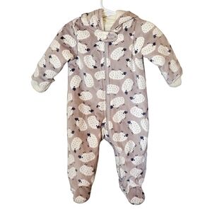 K1140 * Carter's Just One You Footed Sheep Coverall Bunting Gray Size 6M